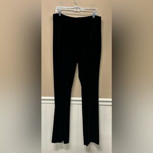Joseph Ribkoff Black Velvet Flare Pull On Pant Size 16 NWT